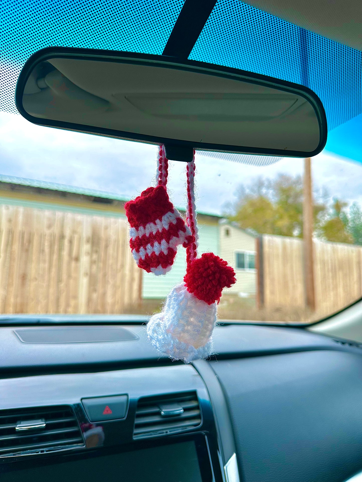 Mini Mitten and Beanie Car Accessory