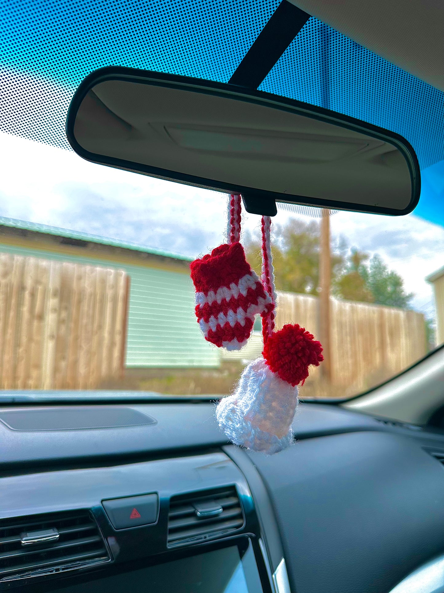 Mini Mitten and Beanie Car Accessory